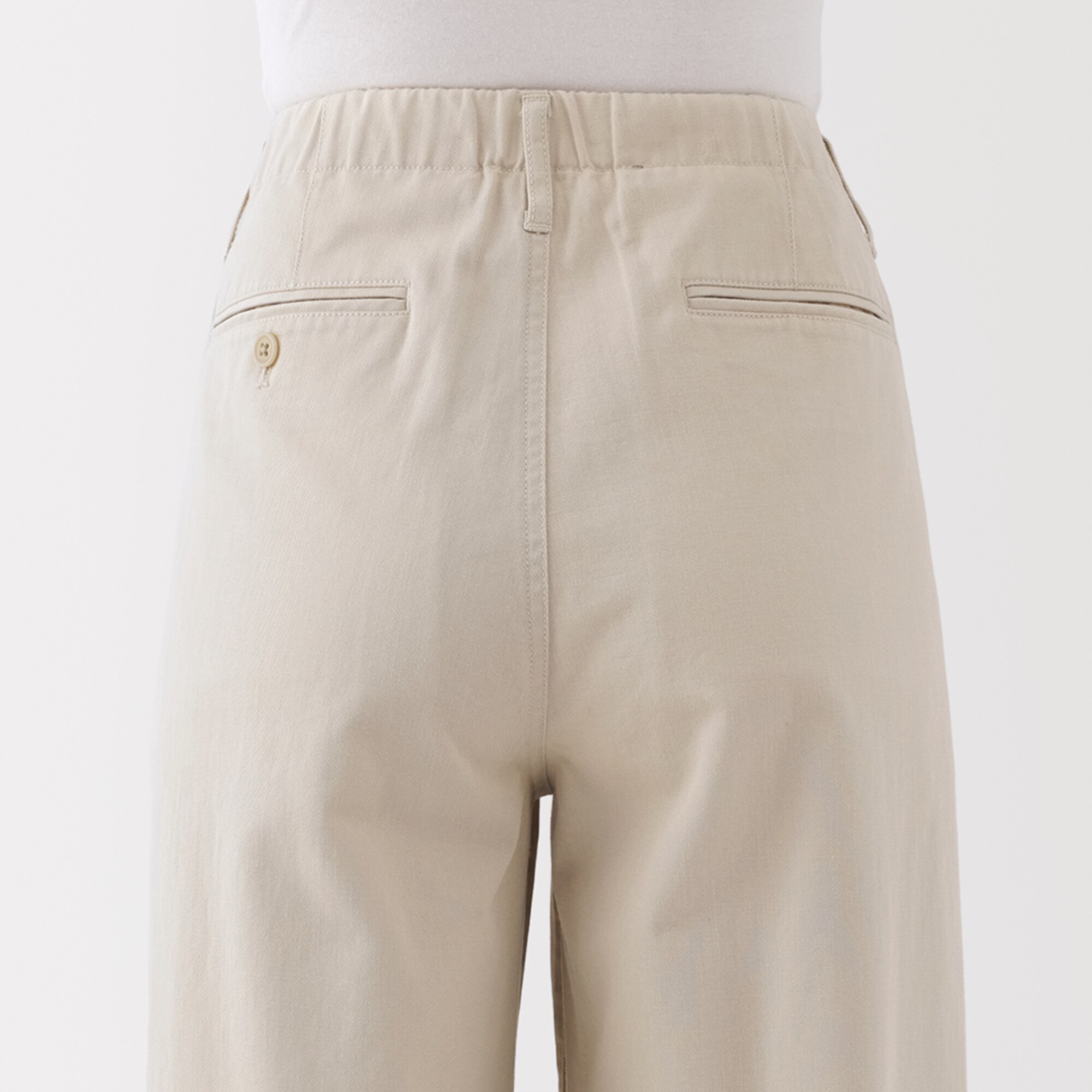 婦人　ムラ糸　チノタックワイドパンツ　股下短め（ＯＳ）