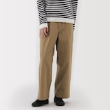 婦人　ムラ糸　チノタックワイドパンツ　股下短め（ＯＳ）