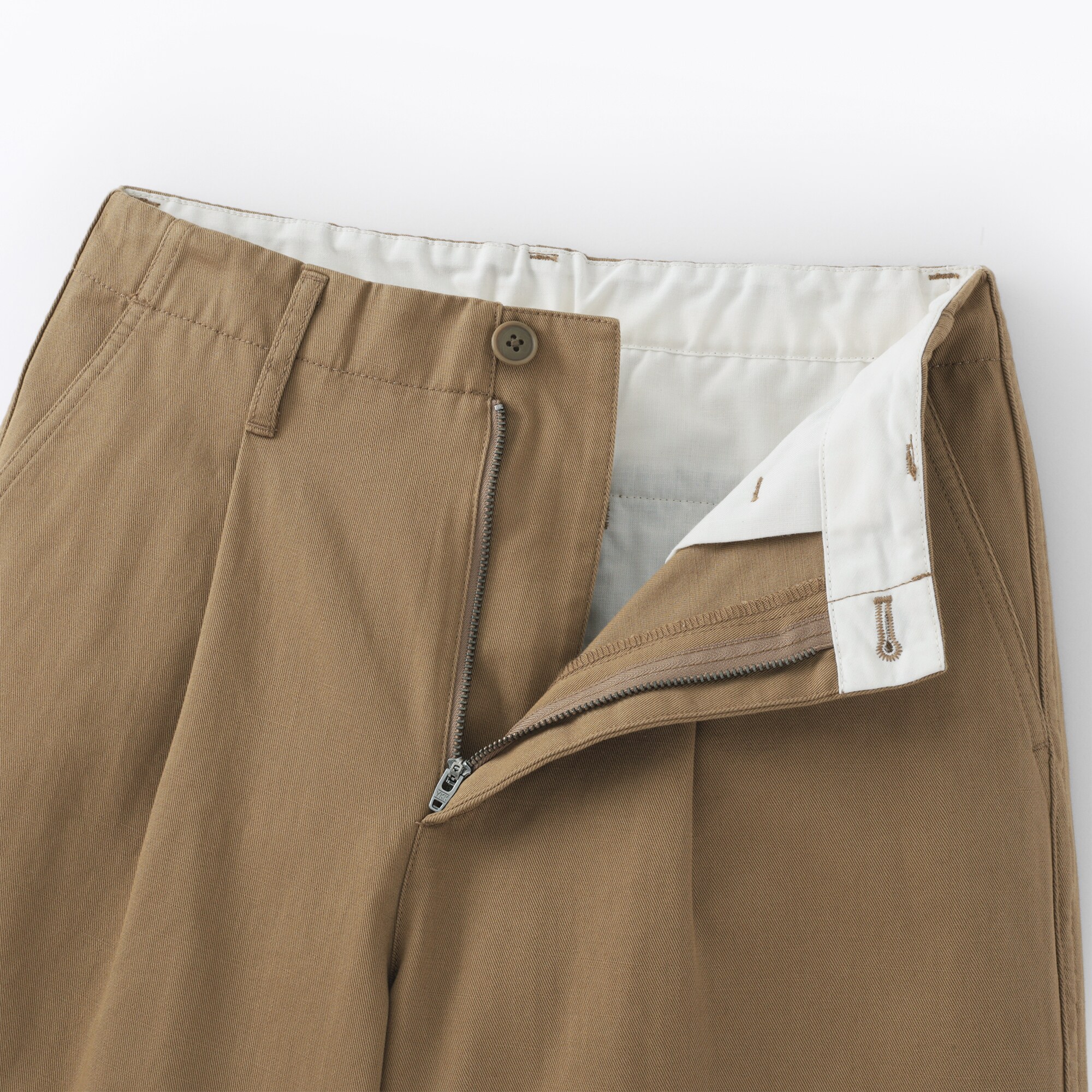 婦人　ムラ糸　チノタックワイドパンツ　股下短め（ＯＳ）