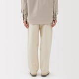 紳士　洗いざらしデニムイージーパンツ　生成