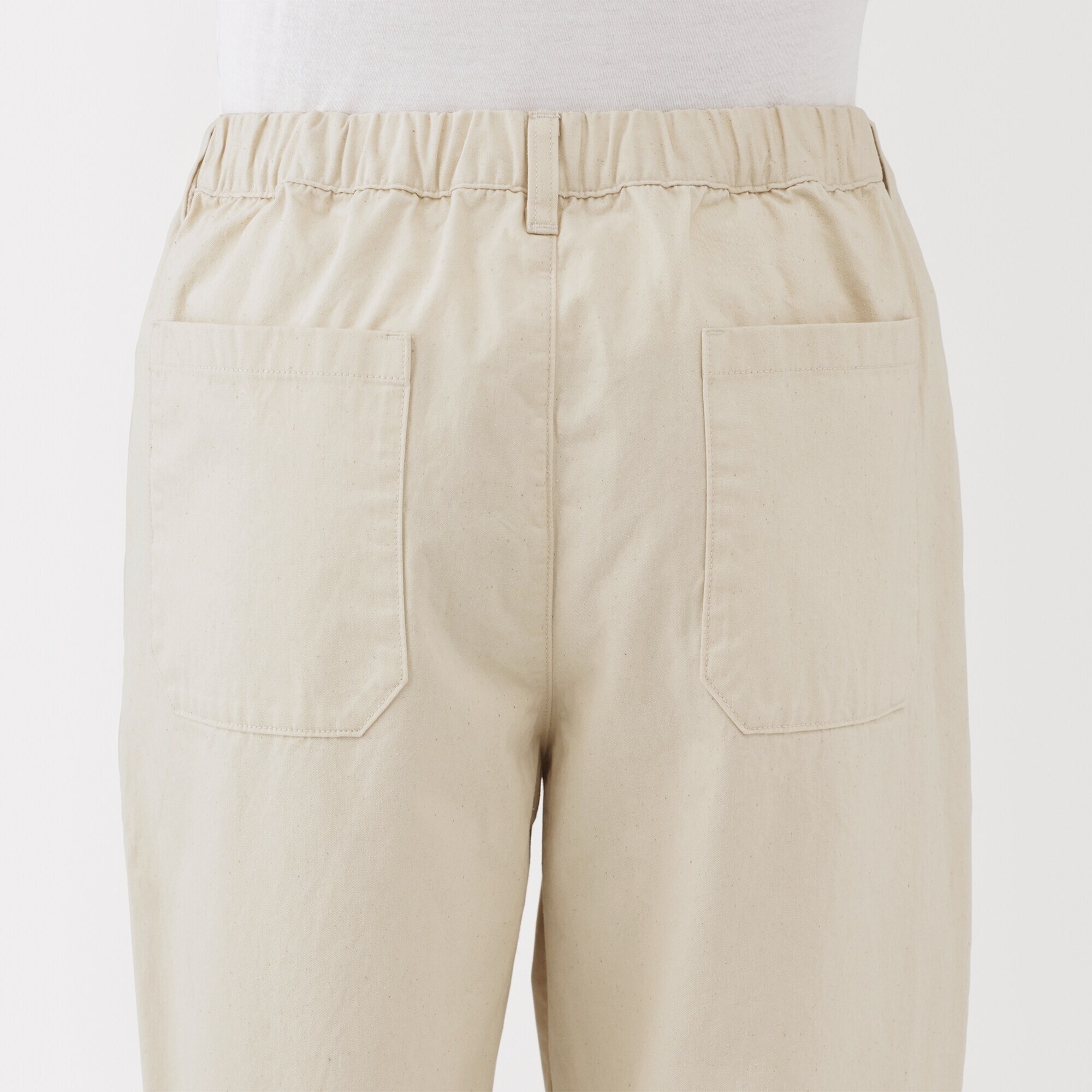 紳士　洗いざらしデニムイージーパンツ　生成