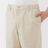 紳士　洗いざらしデニムイージーパンツ　生成