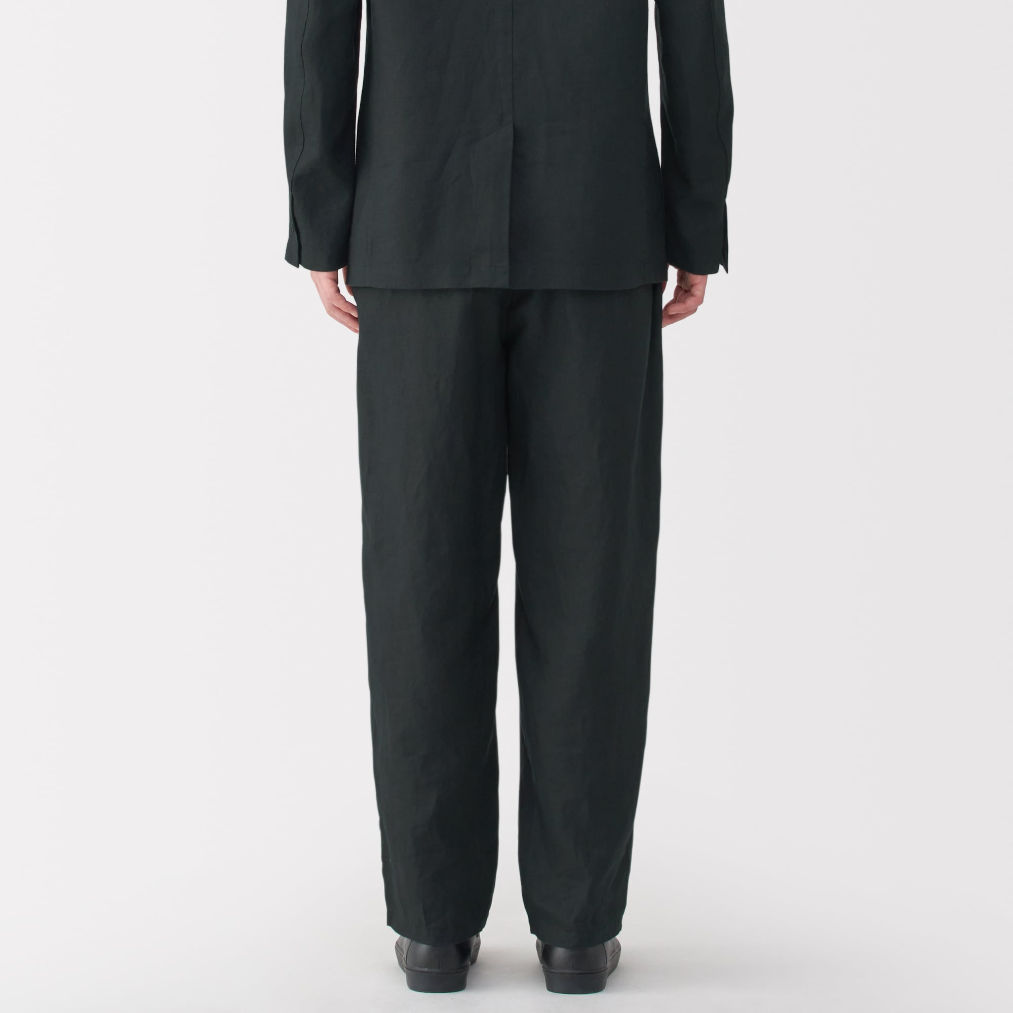 無印良品 リネン洗いざらし ジャケット テーパードパンツ セットアップ 無印良品 リネン洗いざらし ジャケット テーパードパンツ