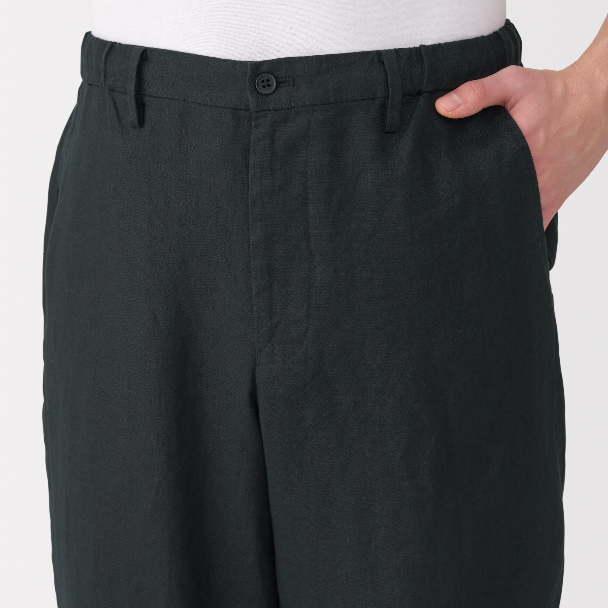 紳士 リネン洗いざらしテーパードパンツ | 無印良品