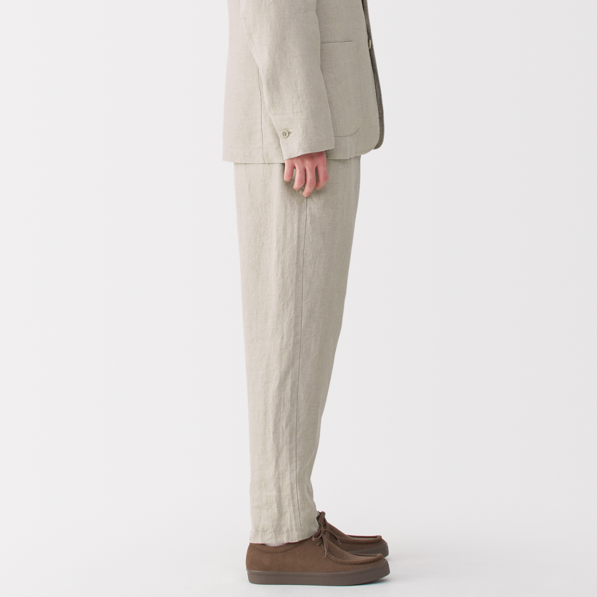 紳士 リネン洗いざらしテーパードパンツ | 無印良品