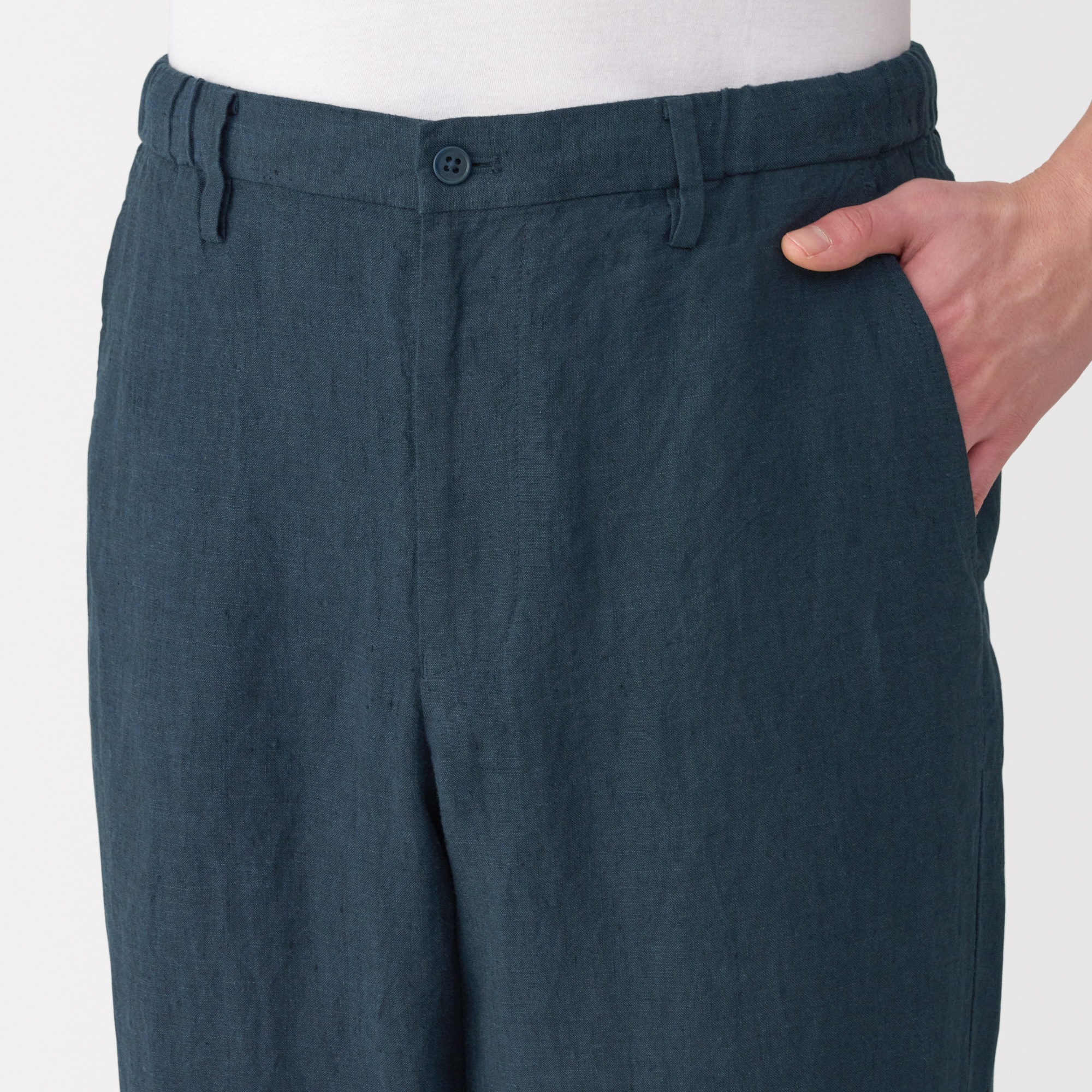 紳士 リネン洗いざらしテーパードパンツ | 無印良品