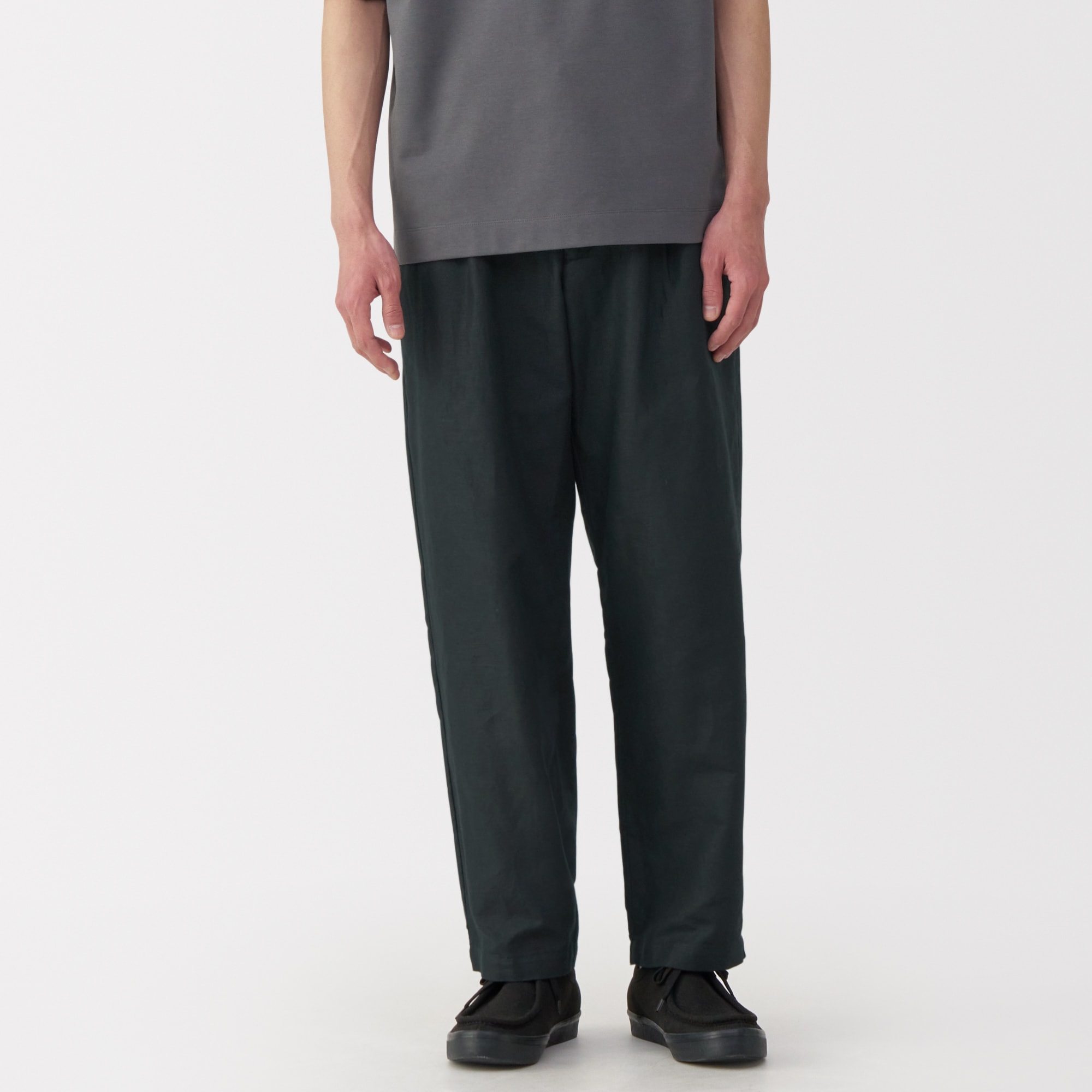 無印良品　ヘンプ　麻　ストライプ　シャツ　ワイドパンツ TOKYO BASIC ワイドパンツ パンツレディース レディース 先染め
