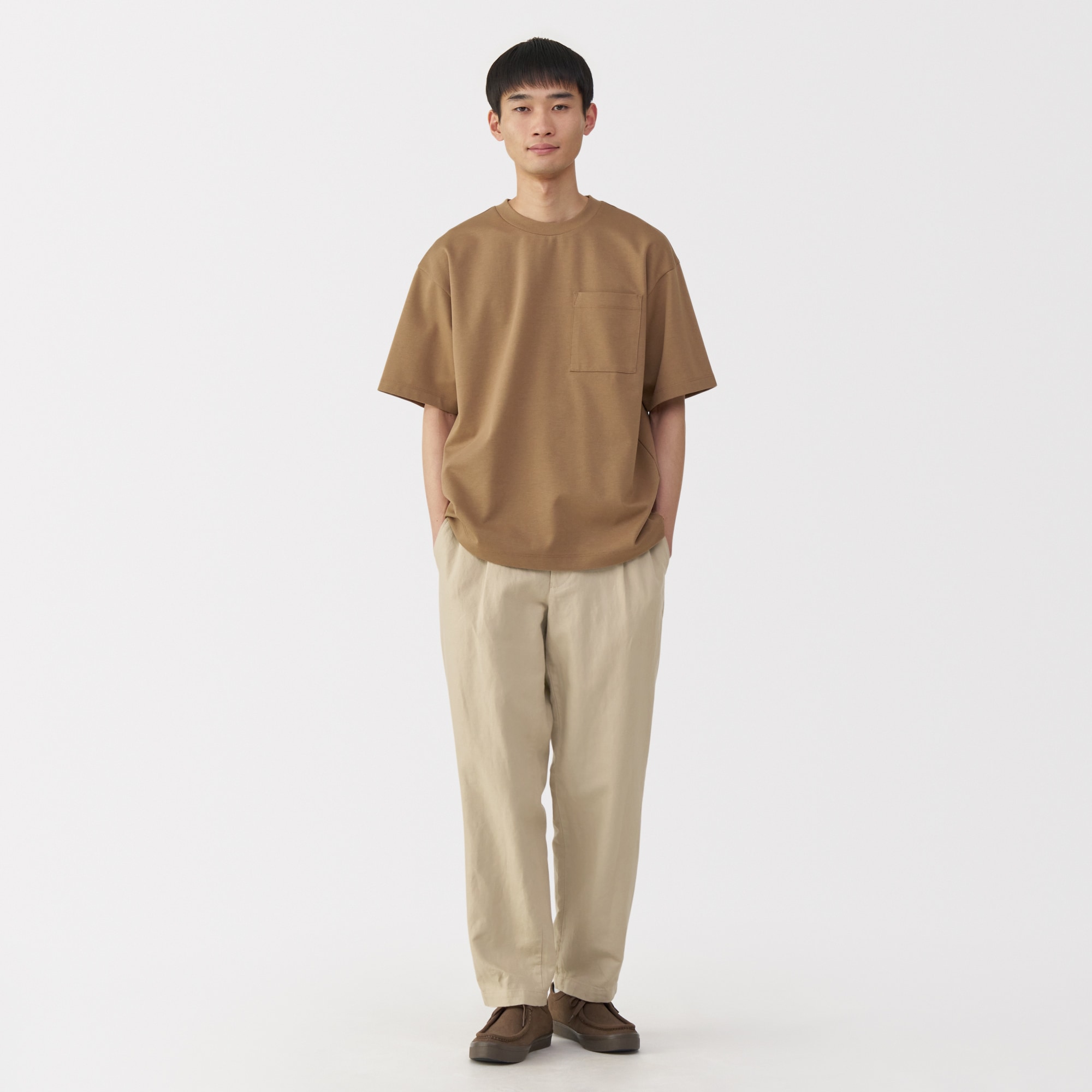 紳士 ヘンプ混ツイルタックストレートパンツ | 無印良品