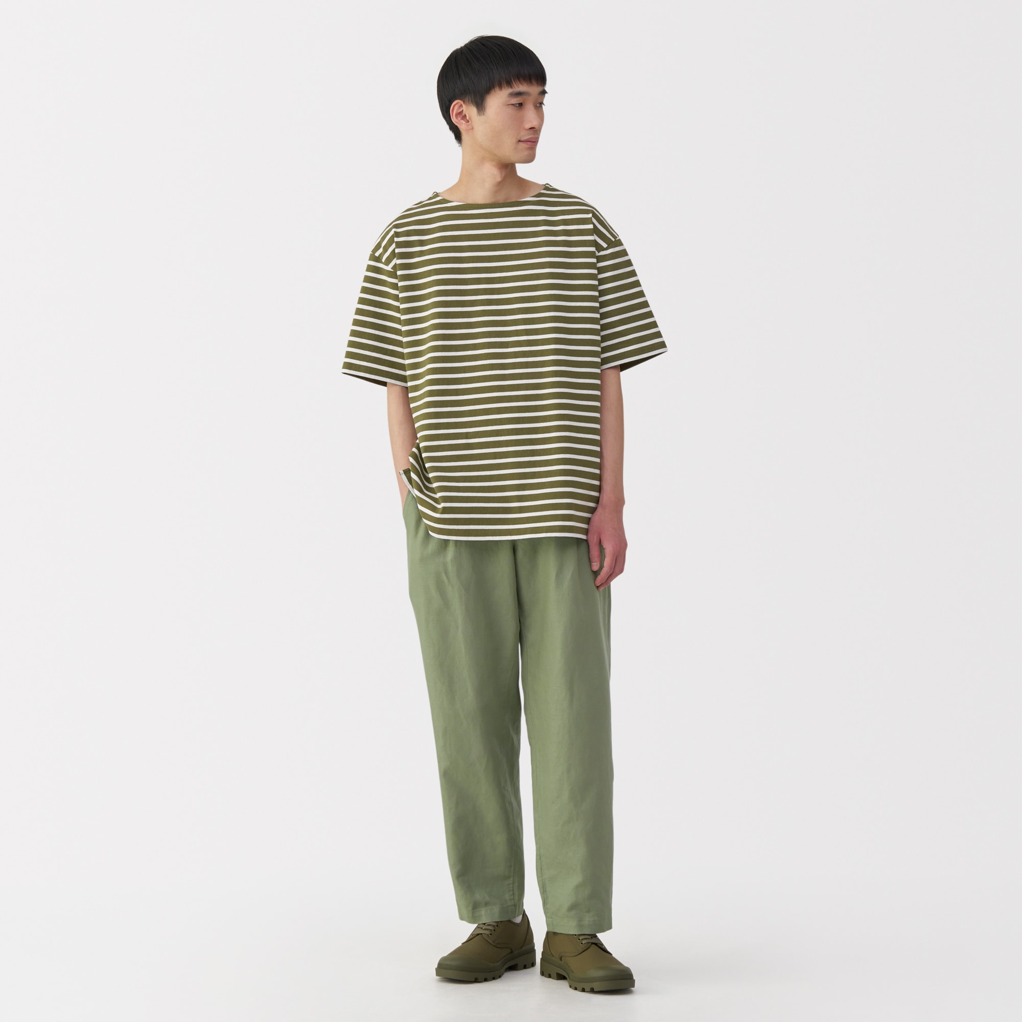 紳士 ヘンプ混ツイルタックストレートパンツ | 無印良品