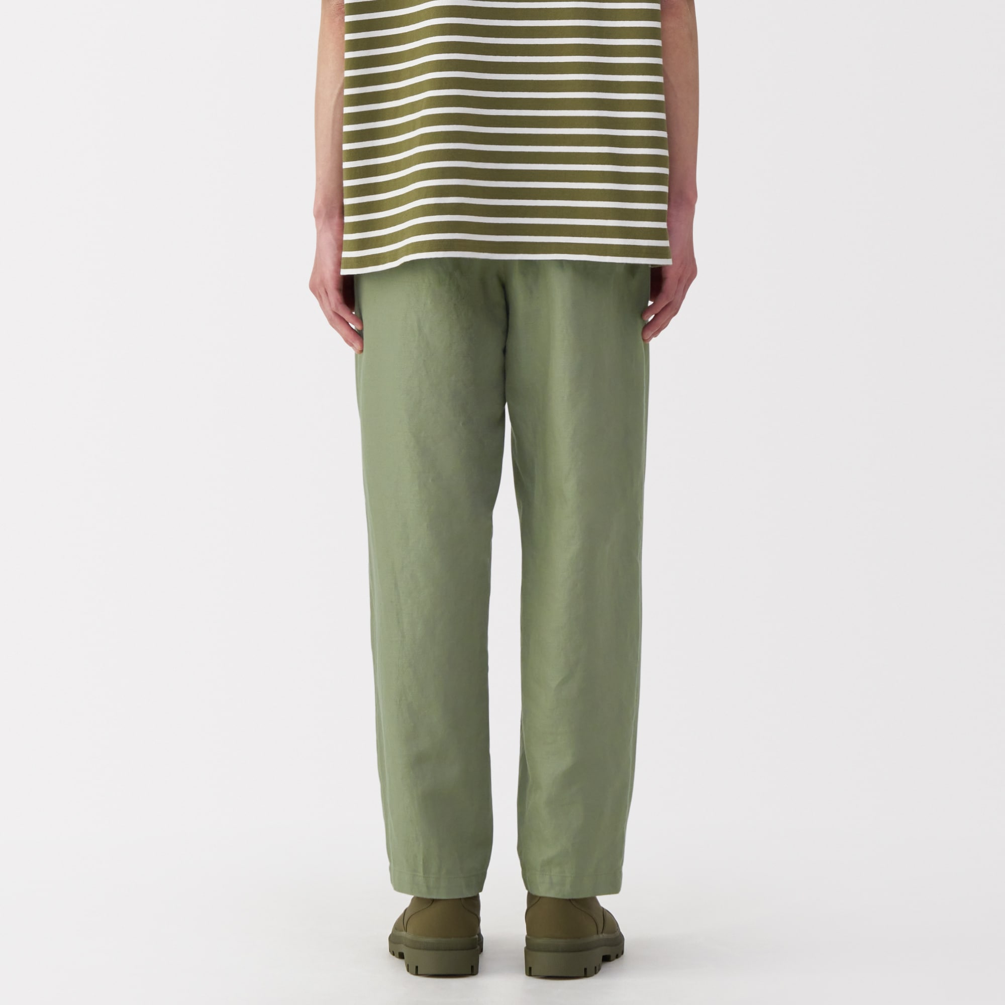 紳士 ヘンプ混ツイルタックストレートパンツ | 無印良品