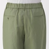 紳士　ヘンプ混ツイルタックストレートパンツ