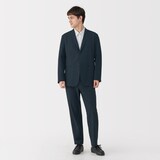紳士　風を通すストレッチサッカーノータックパンツ
