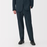 紳士　風を通すストレッチサッカーノータックパンツ