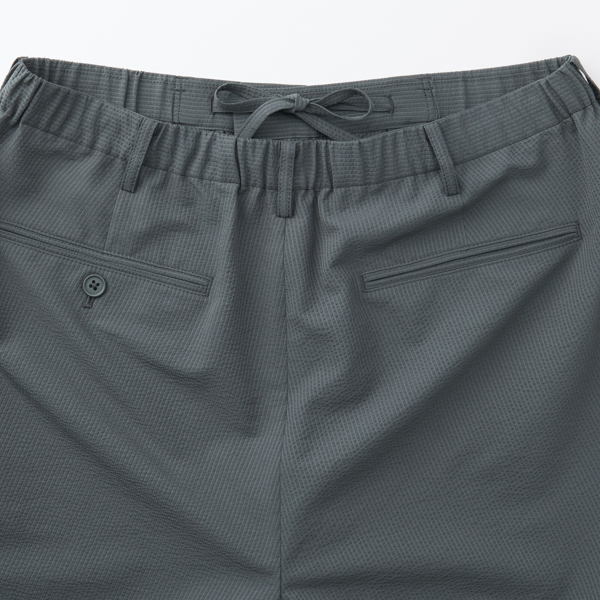 紳士　風を通すストレッチサッカーノータックパンツ