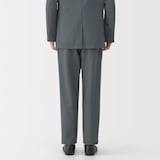 紳士　風を通すストレッチサッカーノータックパンツ