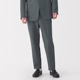 紳士　風を通すストレッチサッカーノータックパンツ