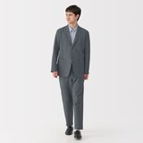 紳士　風を通すストレッチサッカーノータックパンツ