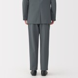 紳士　風を通すストレッチサッカーノータックパンツ