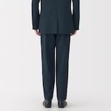 紳士　風を通すストレッチサッカーノータックパンツ