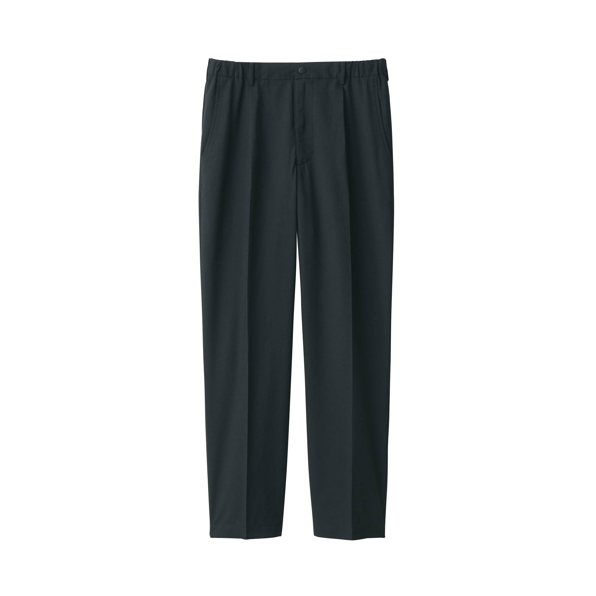 紳士　風を通すタックテーパードパンツ