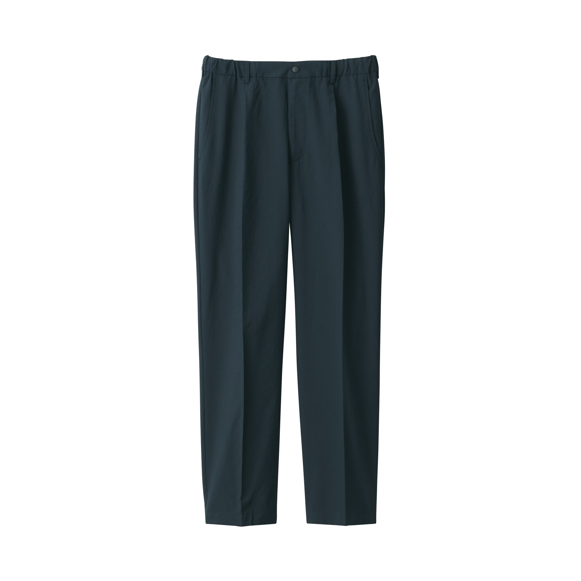 紳士　風を通すタックテーパードパンツ