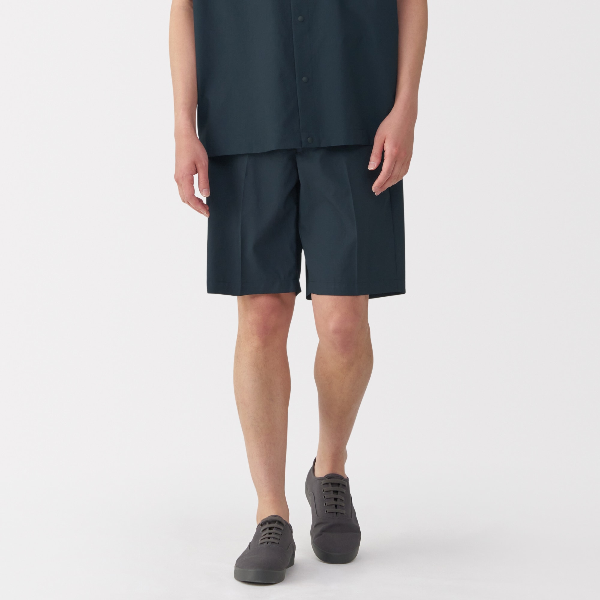 MUJI LABO 風を通す半袖シャツ/ショートパンツ セットアップ L-XL 紳士 風を通すショートパンツ | 無印良品