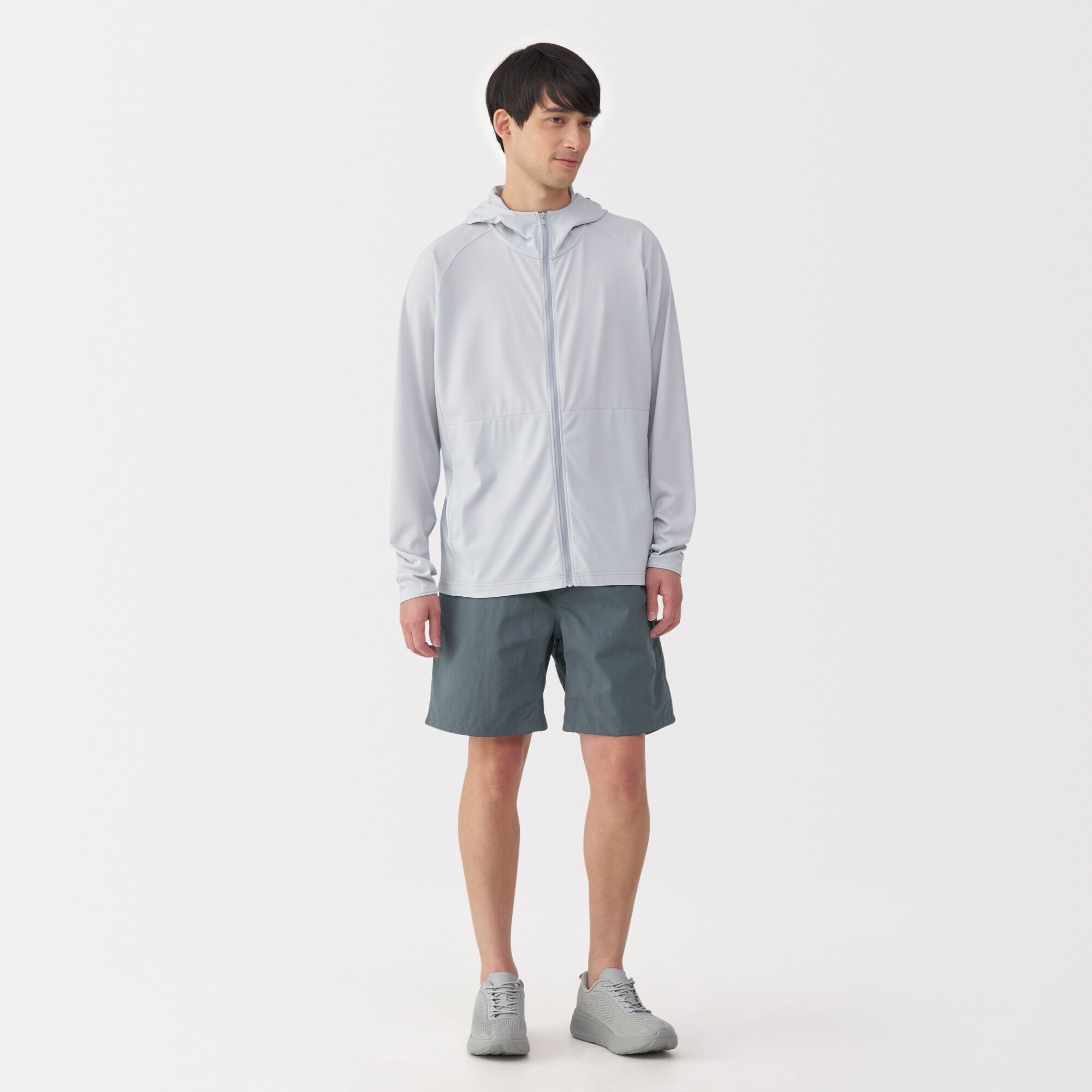 紳士　撥水ナイロンポケッタブルショートパンツ