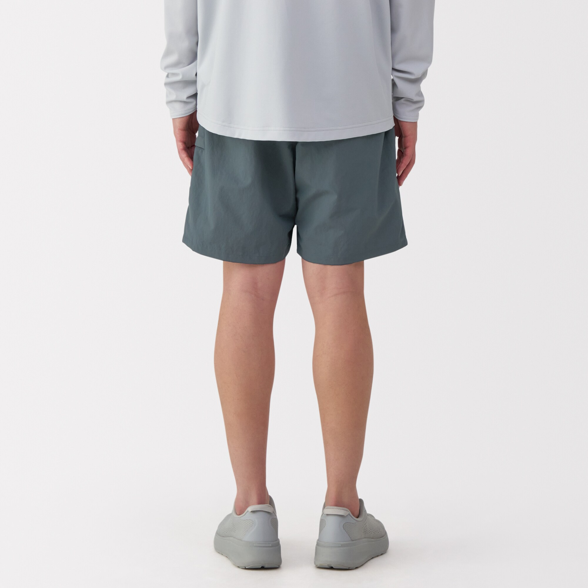 紳士　撥水ナイロンポケッタブルショートパンツ