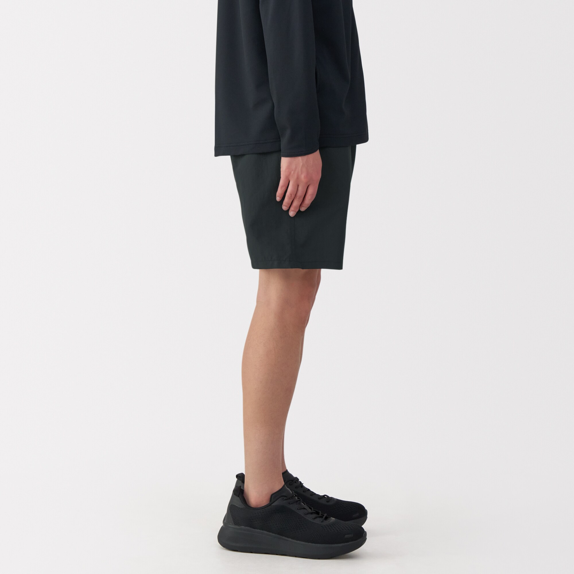 紳士　撥水ナイロンポケッタブルショートパンツ