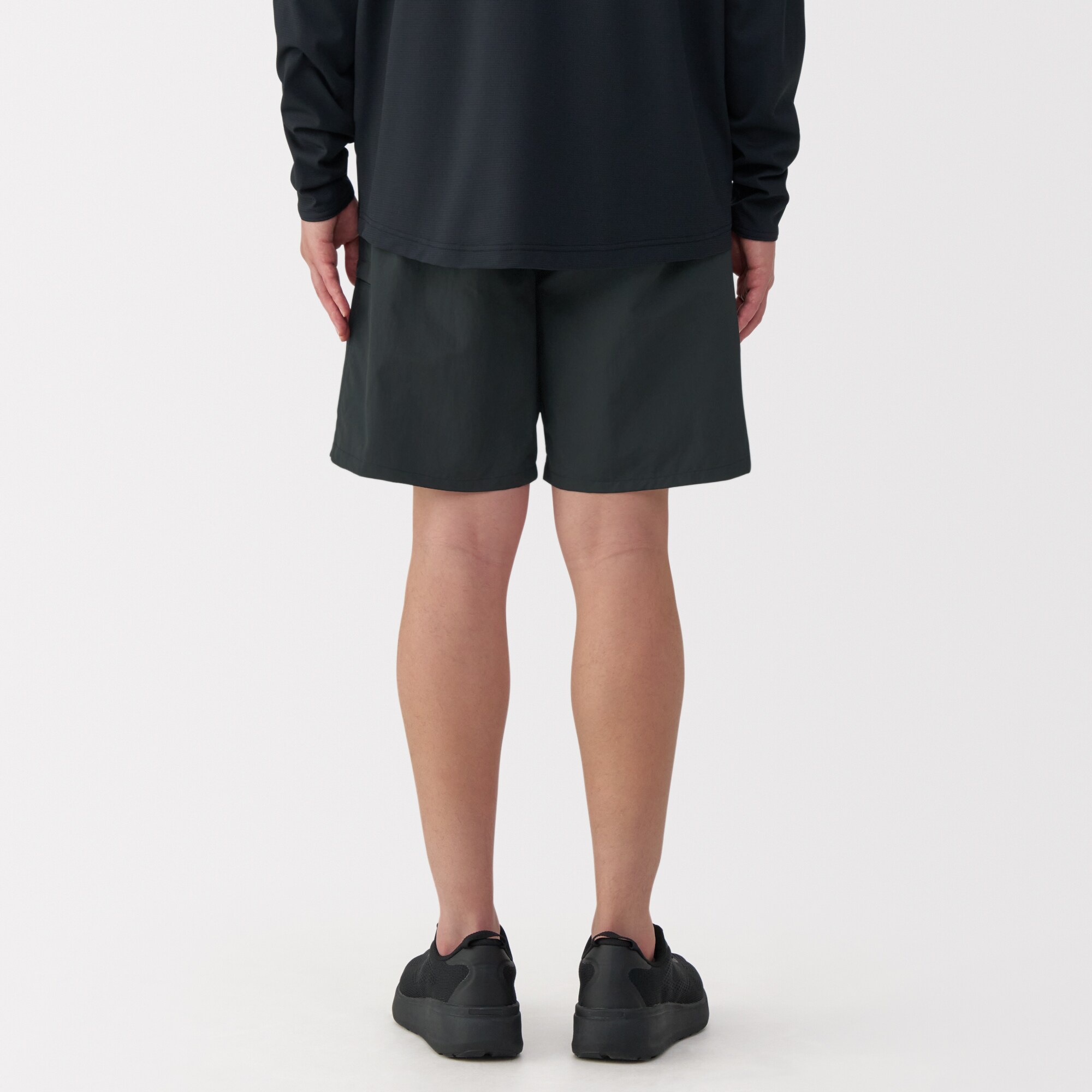 紳士　撥水ナイロンポケッタブルショートパンツ