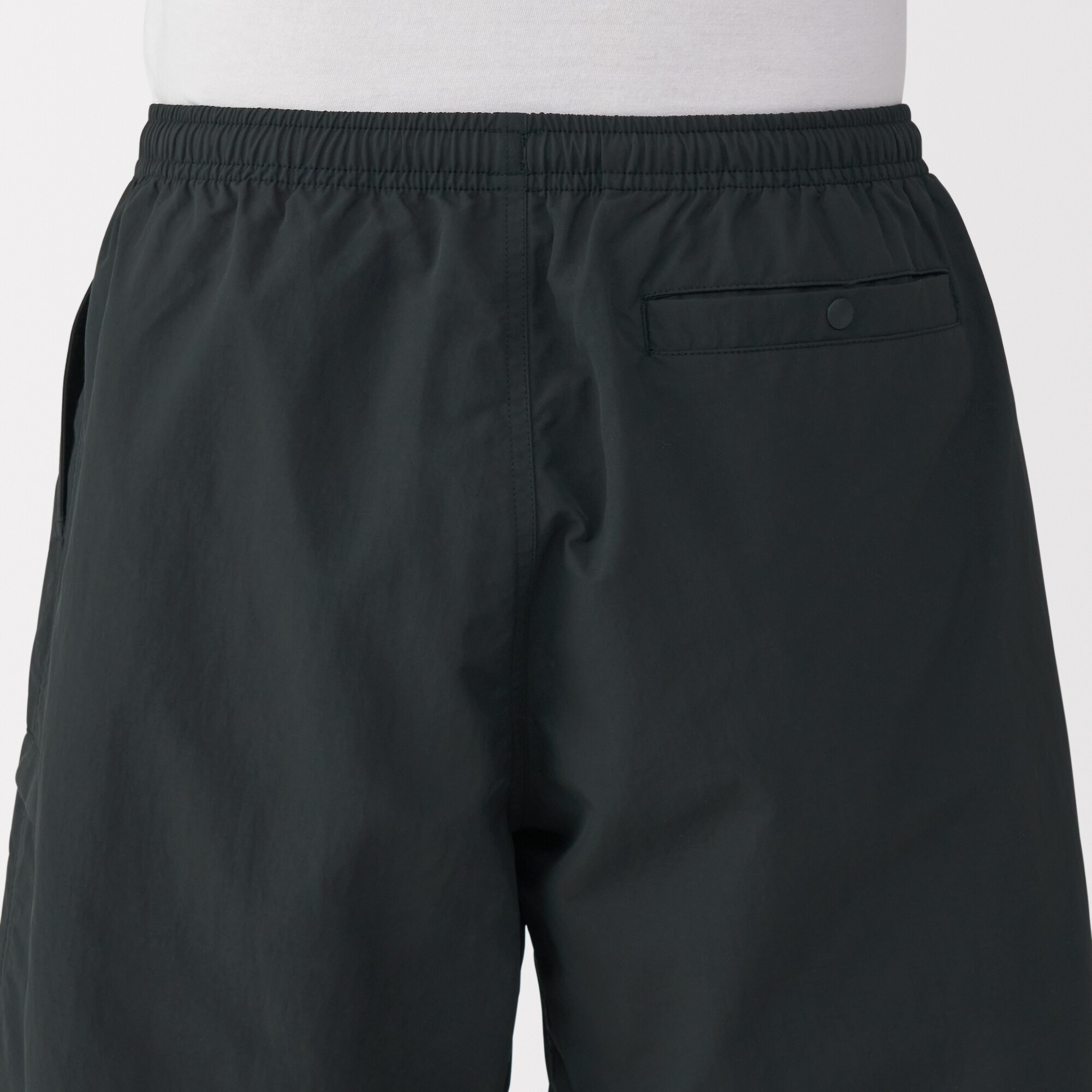 紳士　撥水ナイロンポケッタブルショートパンツ