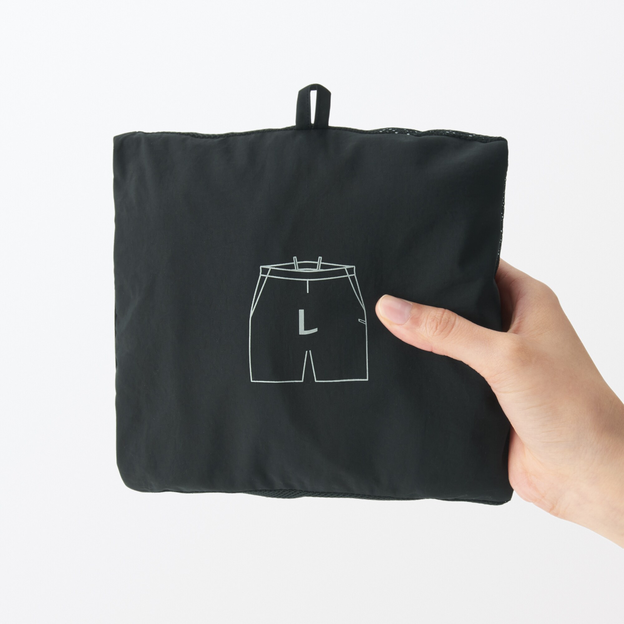 紳士　撥水ナイロンポケッタブルショートパンツ