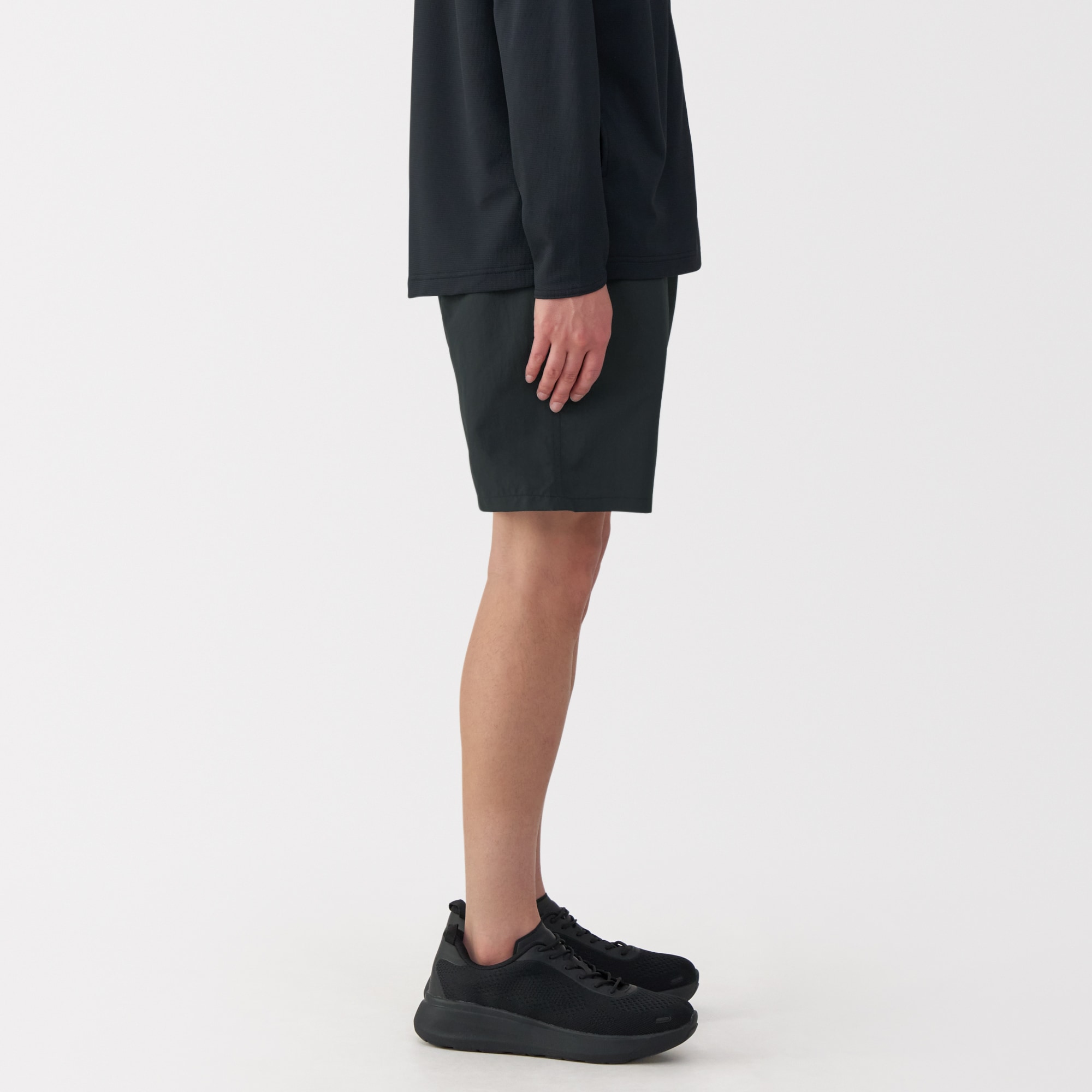 紳士　撥水ナイロンポケッタブルショートパンツ