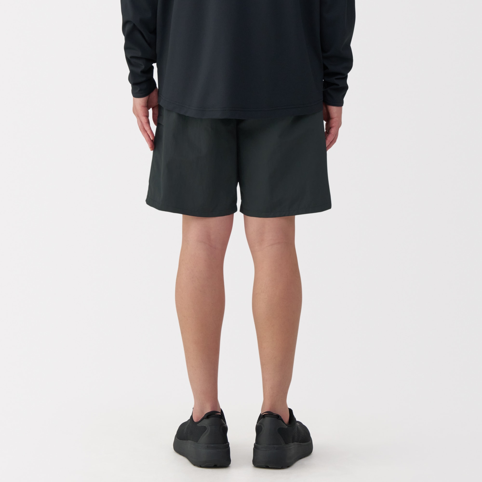 紳士　撥水ナイロンポケッタブルショートパンツ