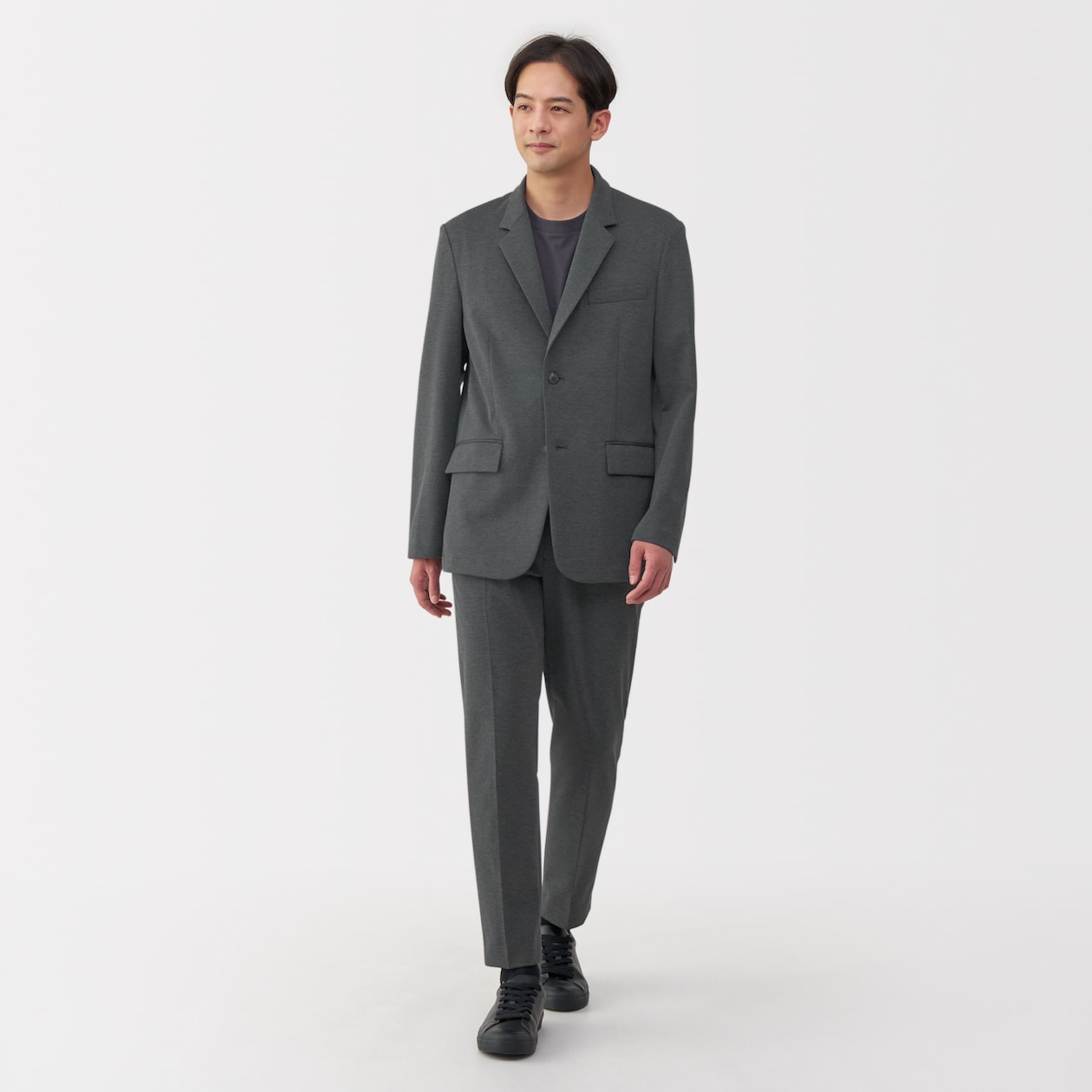 紳士　ストレッチジャージーノータックパンツ