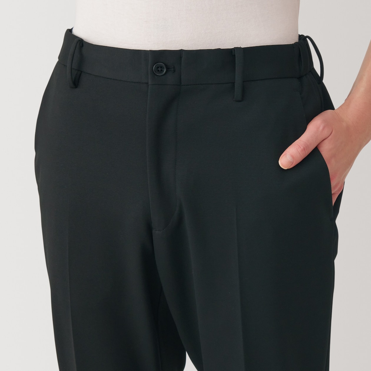 紳士　ストレッチジャージーノータックパンツ