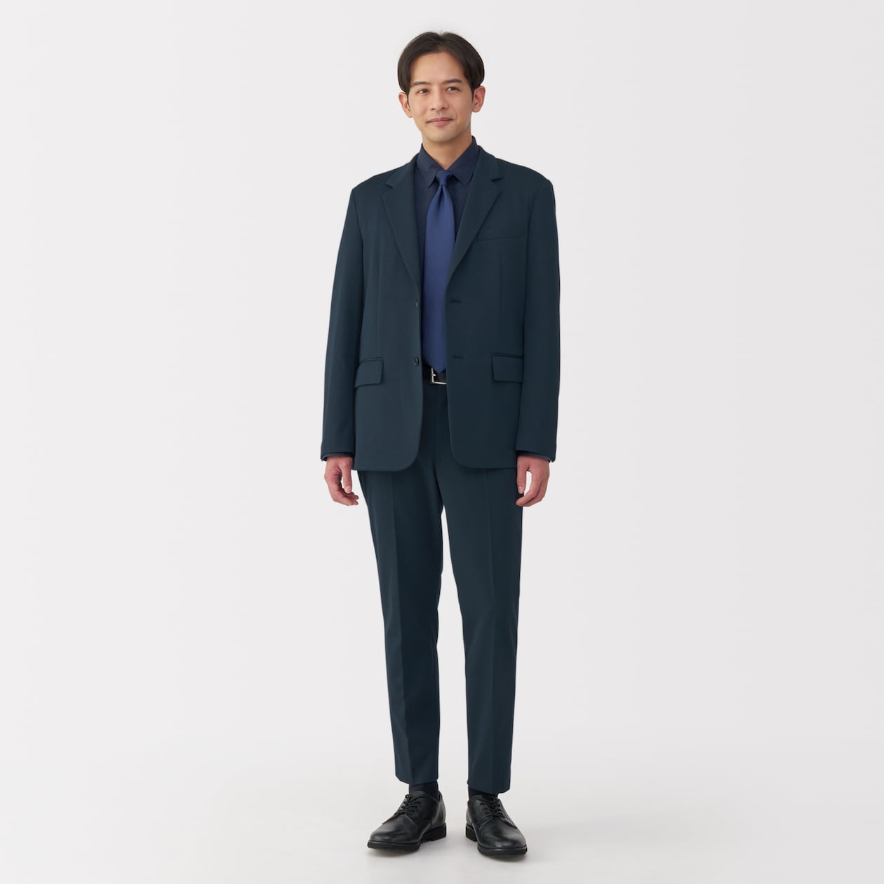 紳士　ストレッチジャージーノータックパンツ