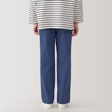 紳士　木の実から作ったカポック混ヘリンボーンワイドパンツ