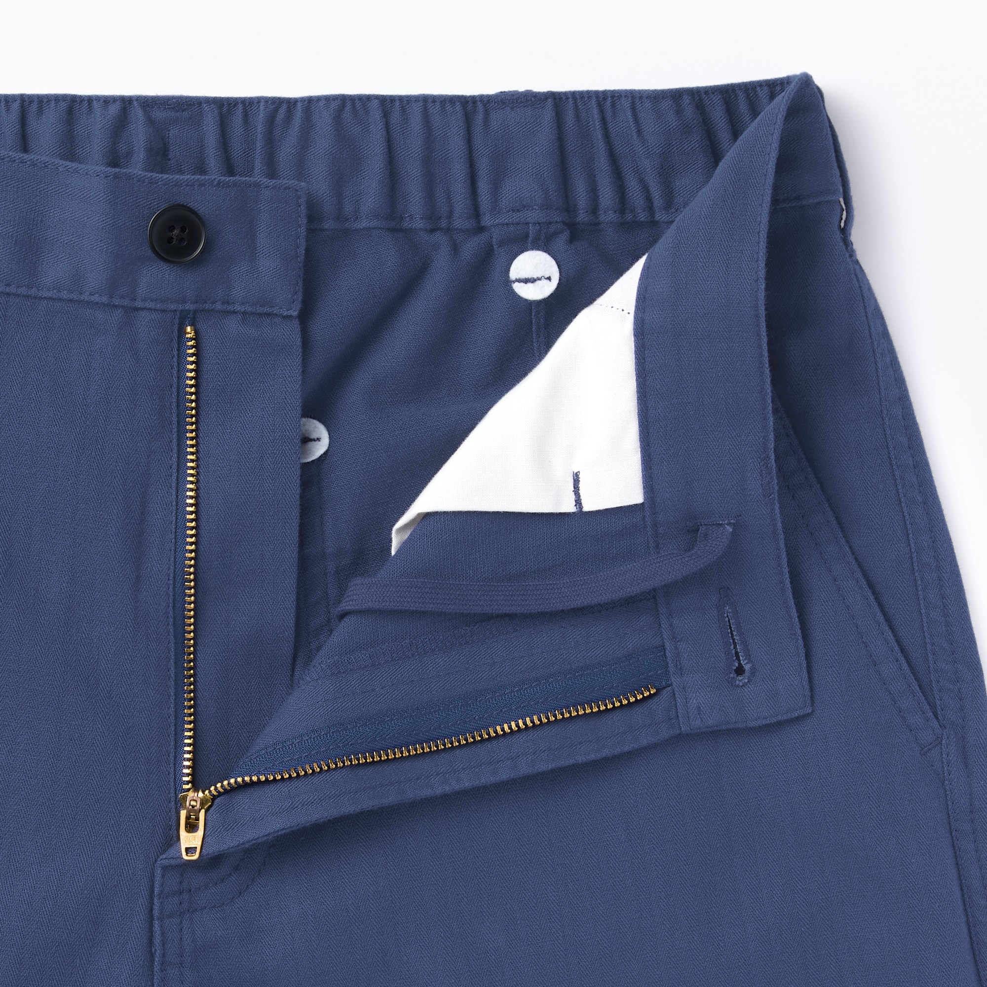 紳士　木の実から作ったカポック混ヘリンボーンワイドパンツ