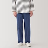 紳士　木の実から作ったカポック混ヘリンボーンワイドパンツ