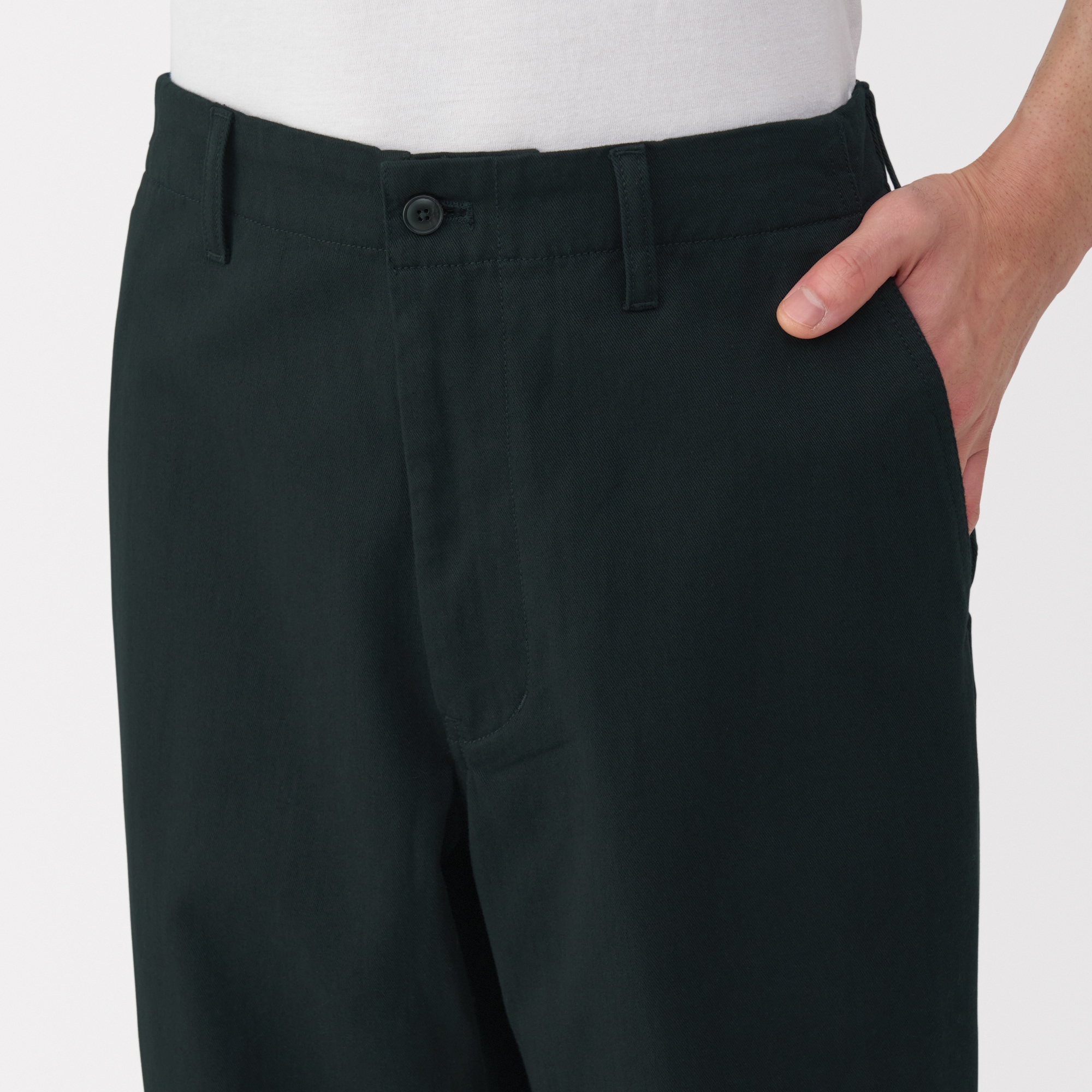 紳士　洗いざらしチノワイドパンツ