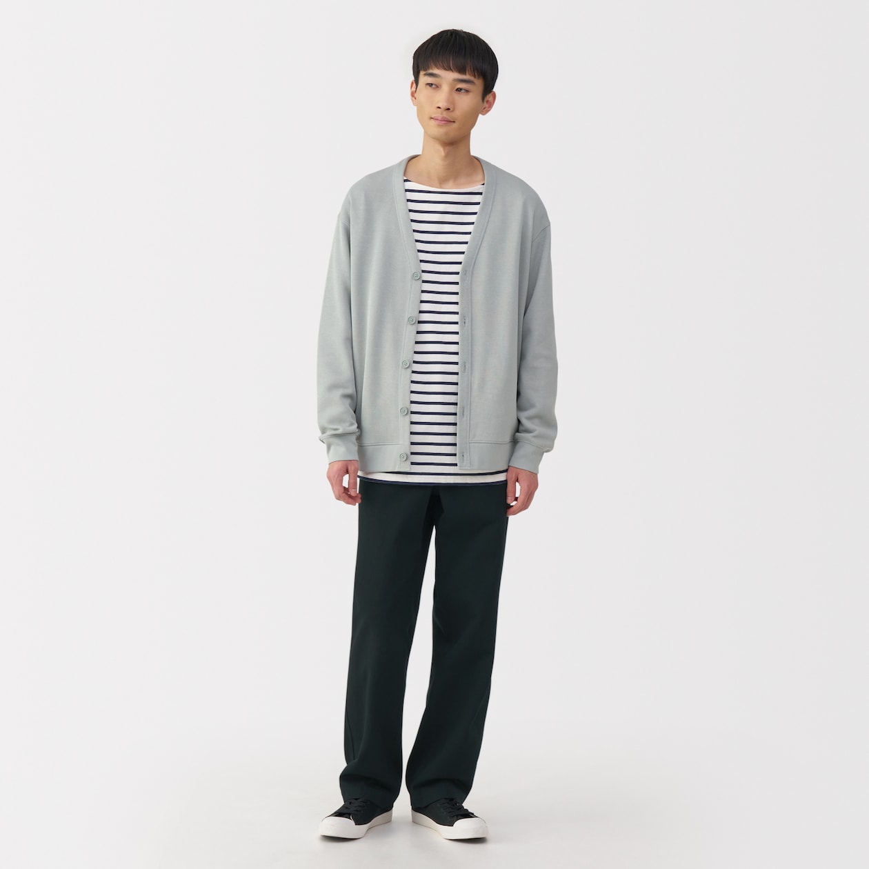 紳士　洗いざらしチノワイドパンツ