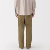 紳士　洗いざらしチノワイドパンツ