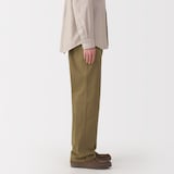 紳士　洗いざらしチノワイドパンツ