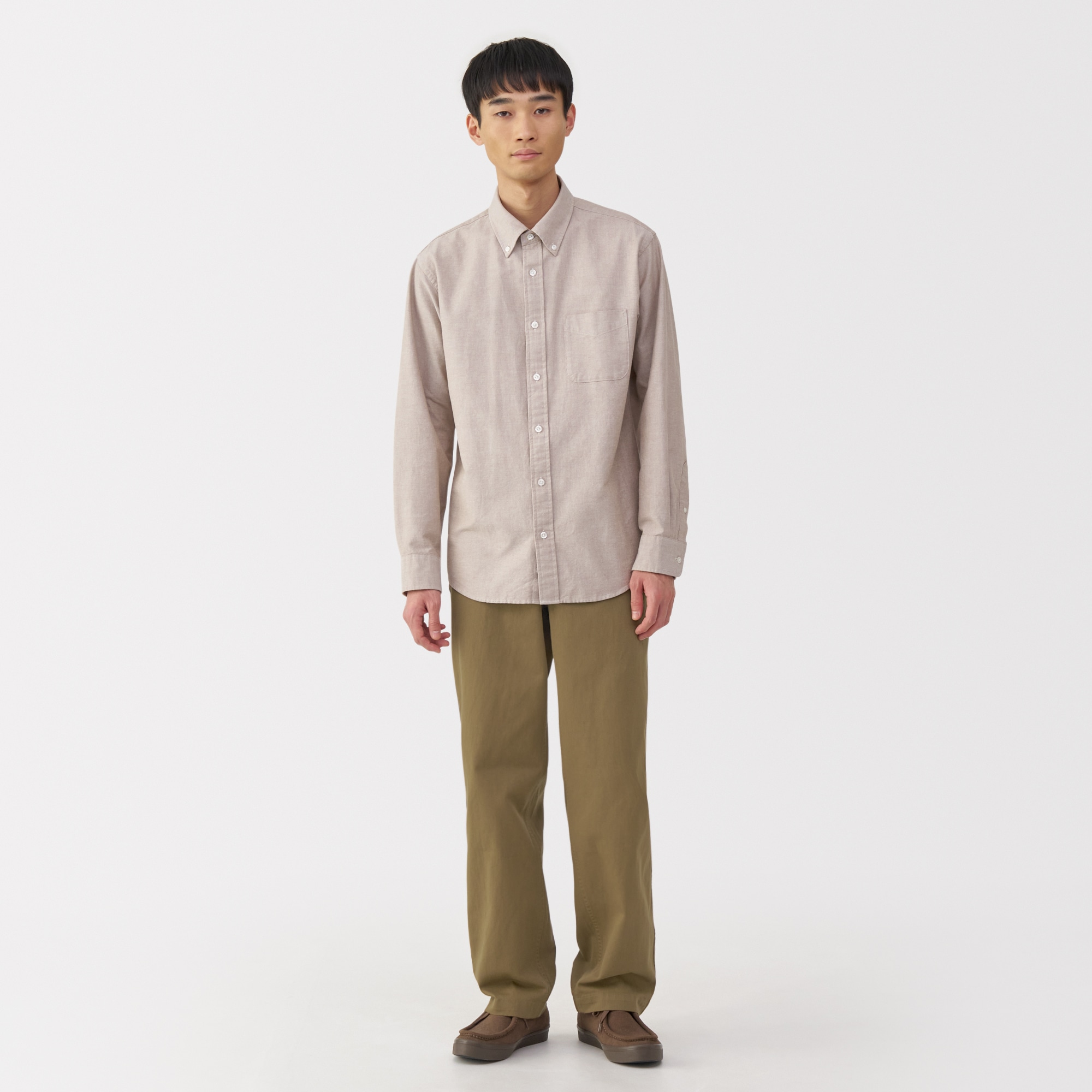 紳士　洗いざらしチノワイドパンツ