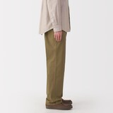 紳士　洗いざらしチノワイドパンツ