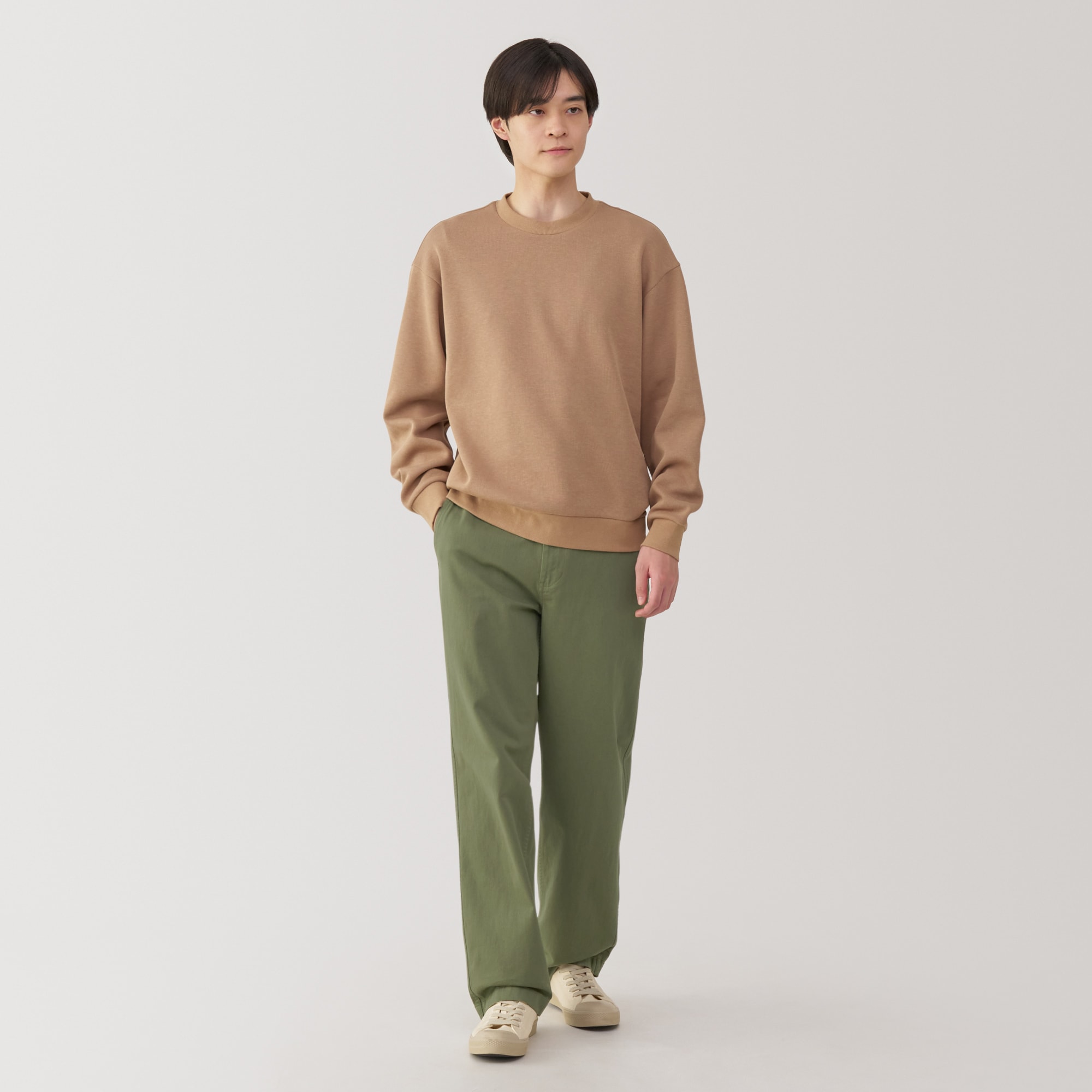 無印 紳士 洗いざらしチノワイドパンツ | 無印良品