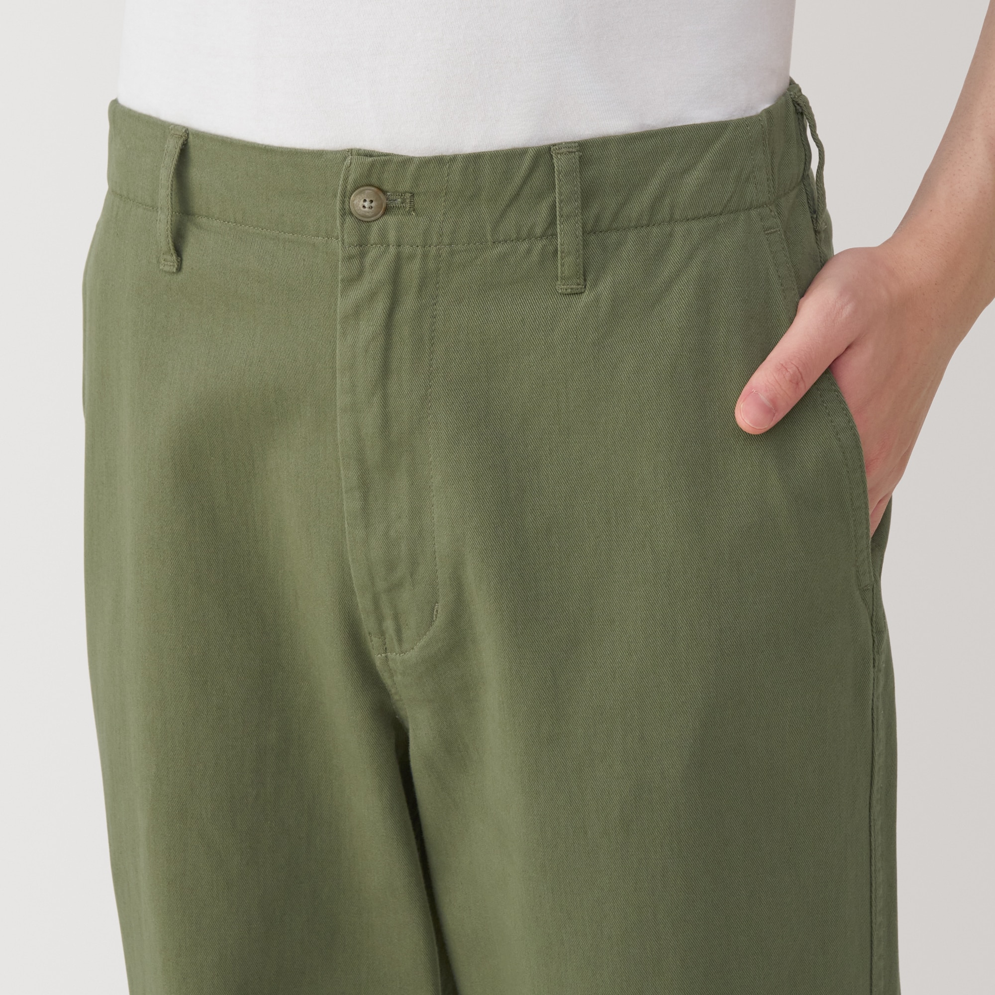 紳士　洗いざらしチノワイドパンツ