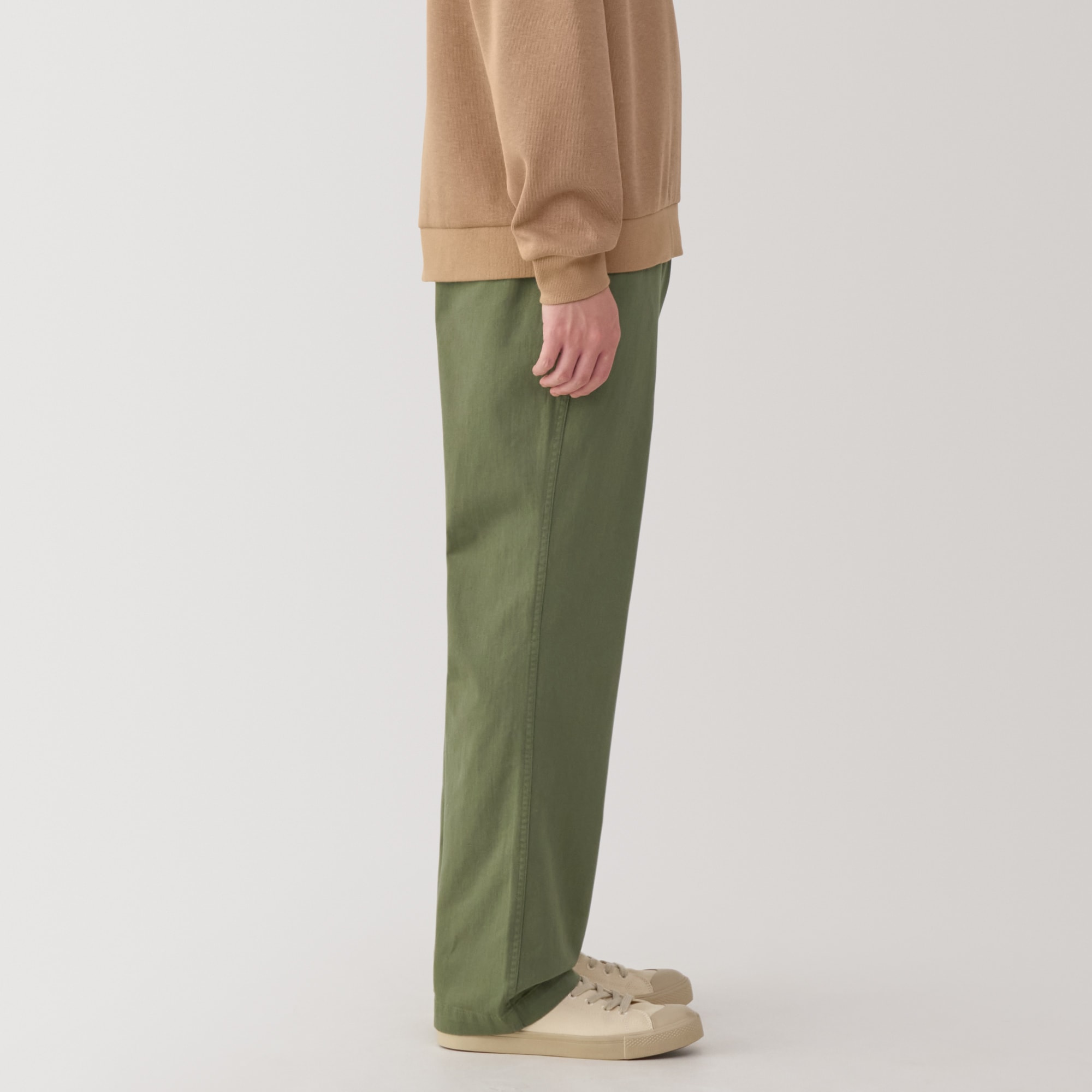 紳士　洗いざらしチノワイドパンツ