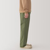 紳士　洗いざらしチノワイドパンツ